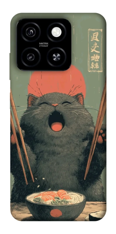 Чохол на ZTE Blade A55 4G Hungry Cat фото 1 з 1