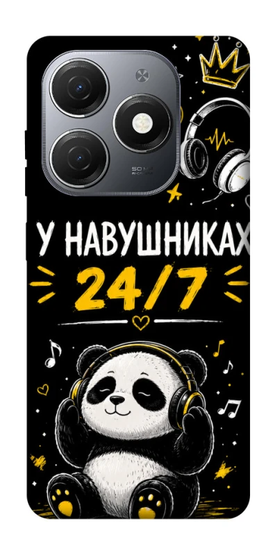 Чохол на TECNO Spark 20 У навушниках 24/7 фото 1 з 1