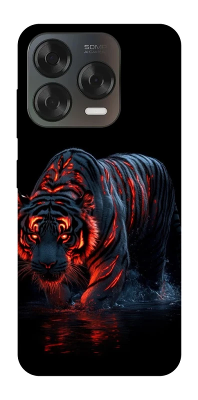 Чехол на ZTE Blade V70 Design fire tiger фото 2 из 2