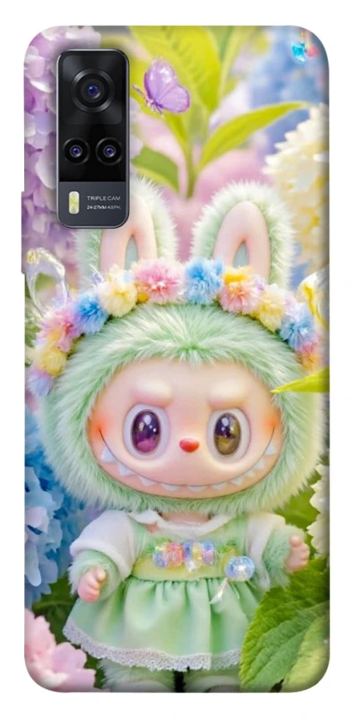 Чохол на Vivo Y31 Labubu & Flowers ver.2 фото 1 з 1