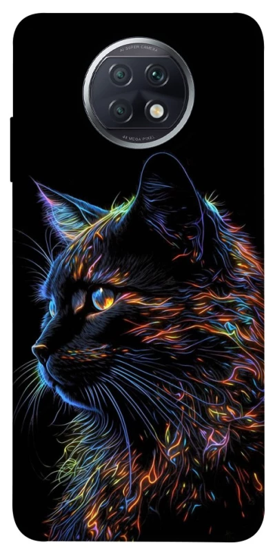 Чехол на Xiaomi Redmi Note 9 5G / Note 9T Черный кот фото 1 из 1
