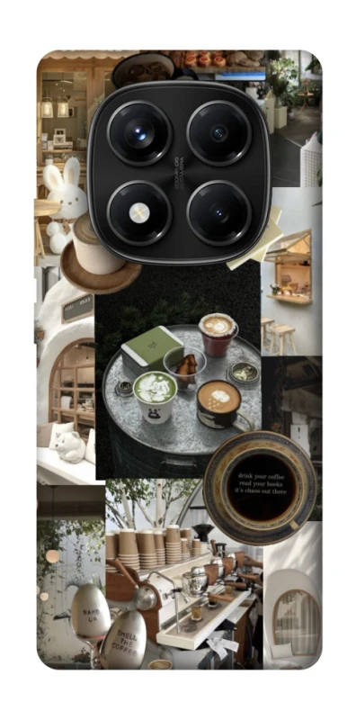 Чохол на Xiaomi Redmi Note 14 Pro 4G Coffee collage ver.4 фото 1 з 1