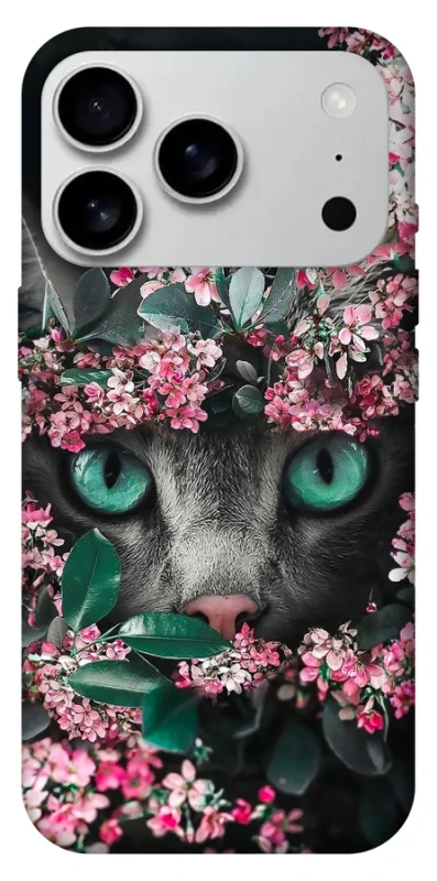 Чохол на Apple iPhone 17 Pro Max (6.9") Кіт в квітах фото 1 з 1