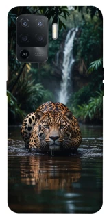 Чехол на Oppo Reno 5 Lite Leopard in water фото 1 из 1