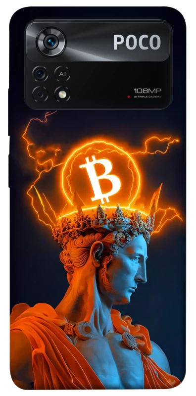 Чехол на Xiaomi Poco X4 Pro 5G Bitcoin God фото 1 из 1