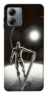 Чехол на Motorola Moto G14 Серебряный сёрфер фото 1 из 1