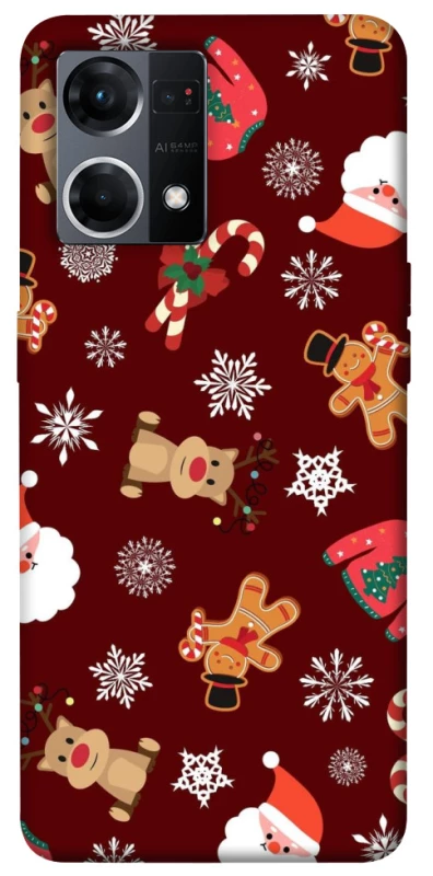 Чехол на Oppo Reno 7 4G Новогодний v6 фото 1 из 1