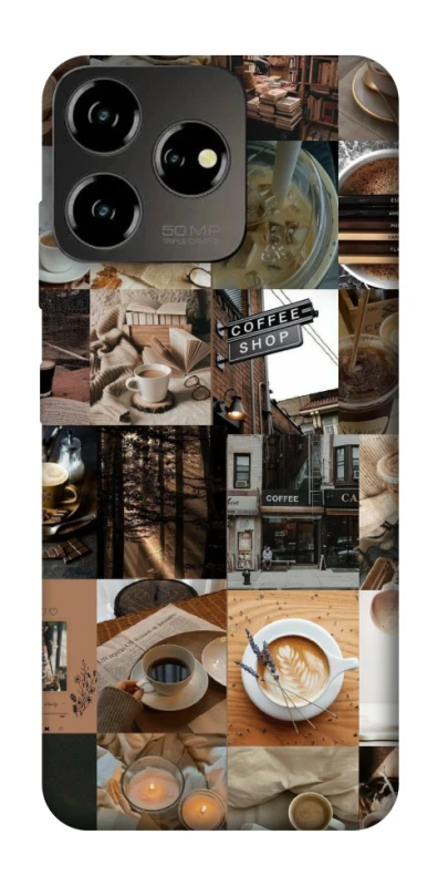 Чохол на ZTE Blade V50 Design 4G Coffee collage ver.3 фото 1 з 1