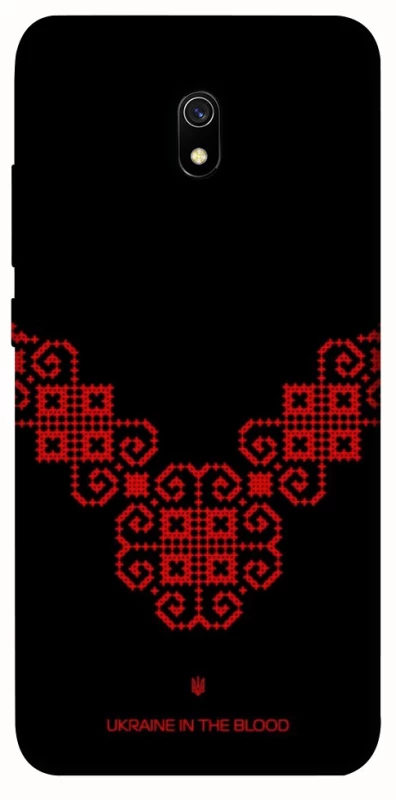 Чохол на Xiaomi Redmi 8a Чорно-червона вишиванка фото 1 з 1