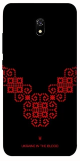 Чохол на Xiaomi Redmi 8a Чорно-червона вишиванка фото 1 з 1