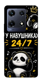 Чехол на Infinix Note 30 Pro У навушниках 24/7 фото 1 из 1