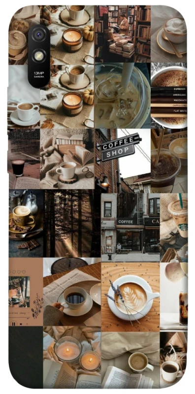 Чохол на Xiaomi Redmi 9A Coffee collage ver.3 фото 1 з 1