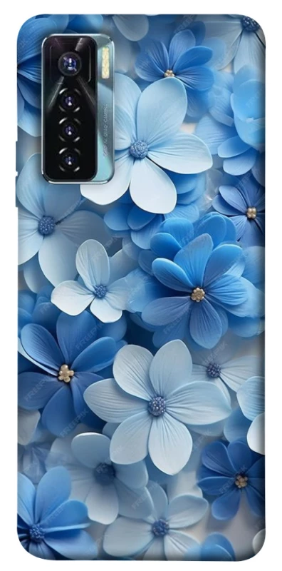 Чохол на TECNO Camon 17 Pro Сині квіти фото 1 з 1