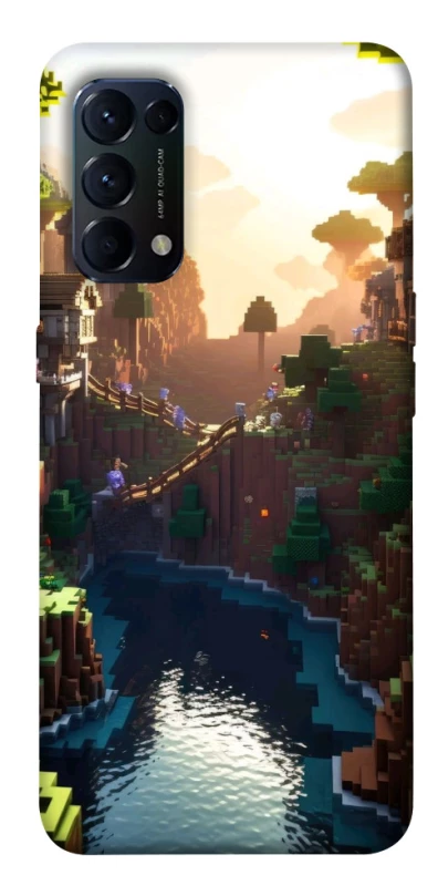 Чохол на Oppo Reno 5 4G Minecraft sunset фото 1 з 1