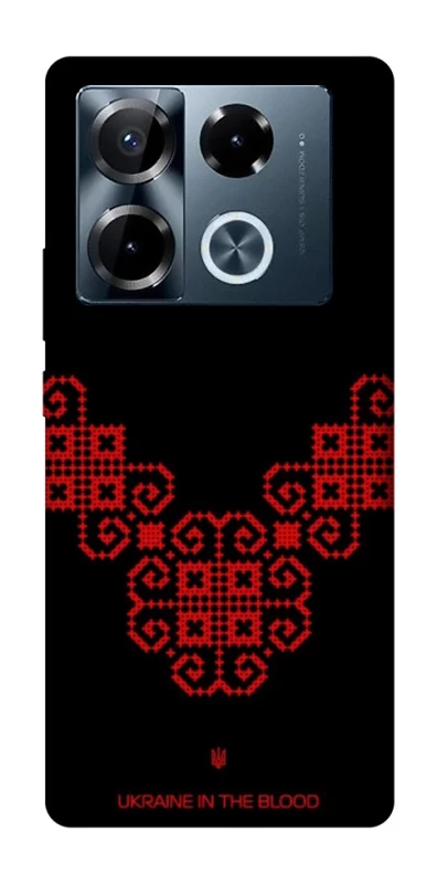 Чохол на Infinix Note 40 Pro 4G Чорно-червона вишиванка фото 1 з 1