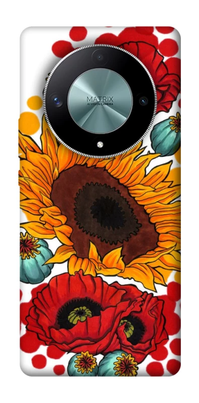 Чехол на Huawei Magic6 Lite Подсолнечники и маки фото 1 из 1