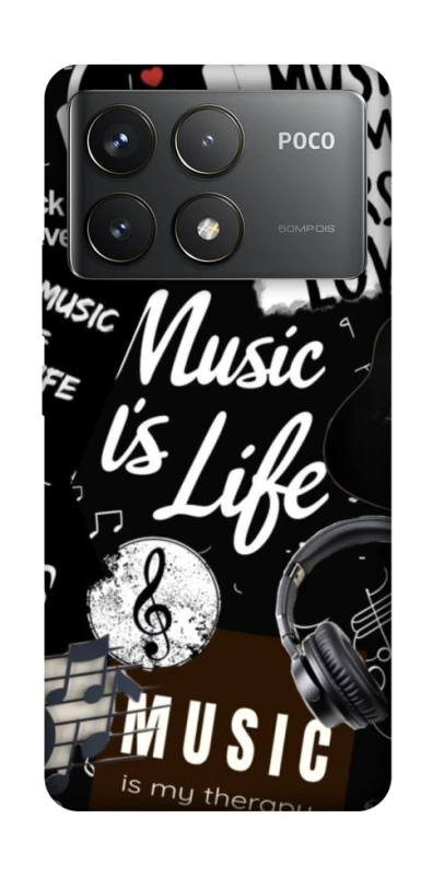 Чохол на Xiaomi Poco F6 Pro Music is Life фото 1 з 1
