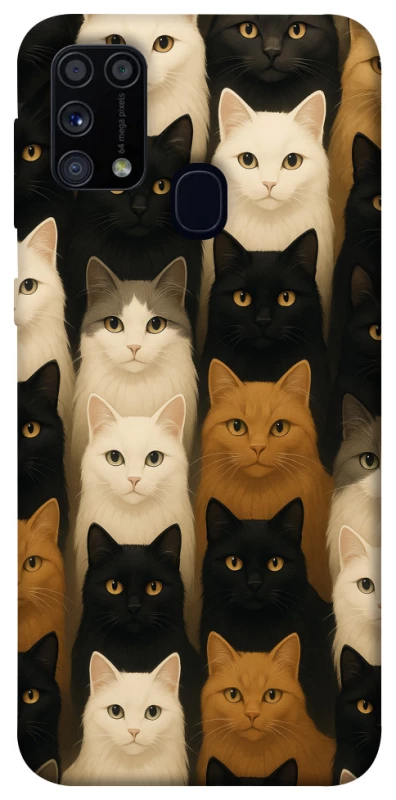 Чехол на Samsung Galaxy M31 Colorful Cat Collage фото 1 Чехол на Samsung Galaxy M31 Colorful Cat Collage фото 1 из 1