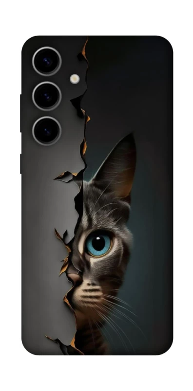 Чехол на Samsung Galaxy S25 Кот-подглядыватель v2 фото 1 из 1
