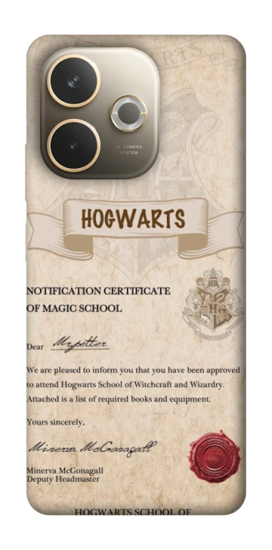 Чехол на Oppo A5 Pro 4G The Hogwarts acceptance letter фото 1 из 1