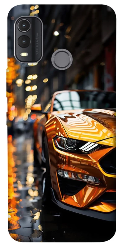 Чохол на Nokia G11 Plus Golden sports car фото 1 з 1