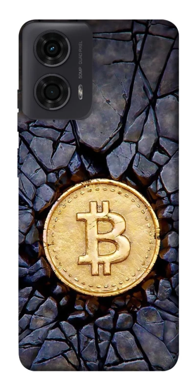 Чохол на Motorola Moto G24 Bitcoin cracks фото 1 з 1