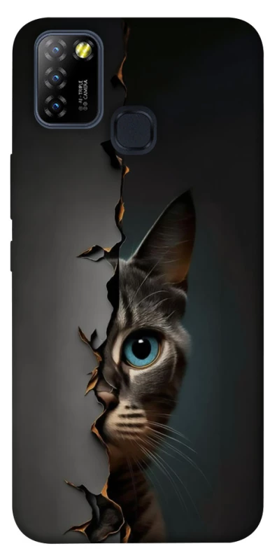 Чехол на Infinix Hot 10 Lite Кот-подглядыватель v2 фото 1 из 1