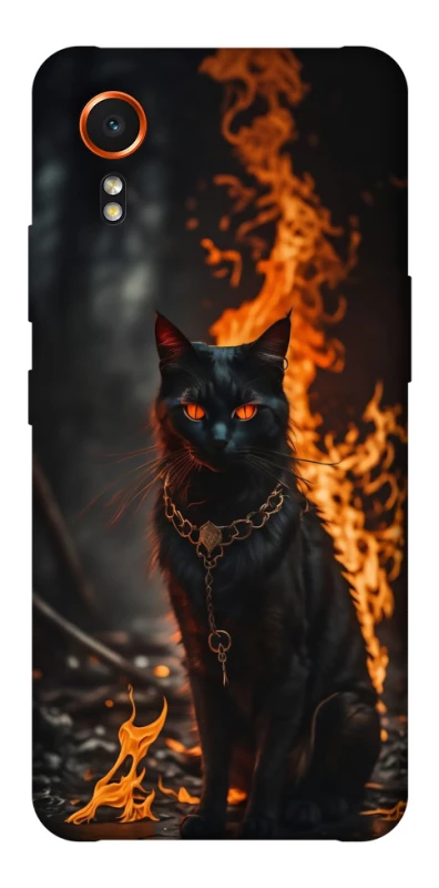 Чохол на Samsung Galaxy Xcover7 Вогняний кіт фото 1 з 1