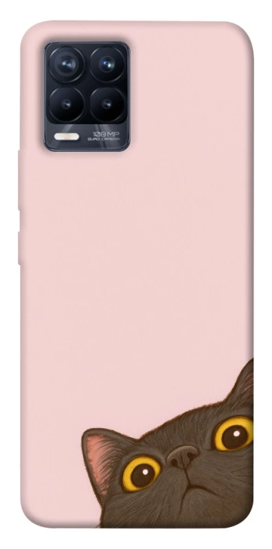 Чохол на Realme 8 Peeping cat фото 1 з 1