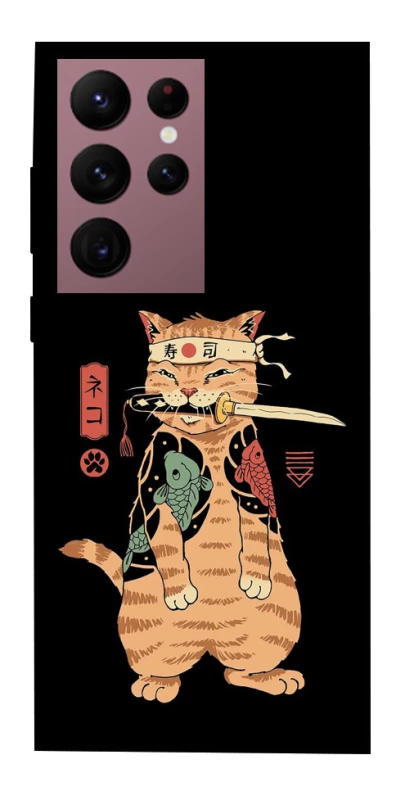 Чохол на Samsung Galaxy S22 Ultra Кіт-самурай фото 1 з 1