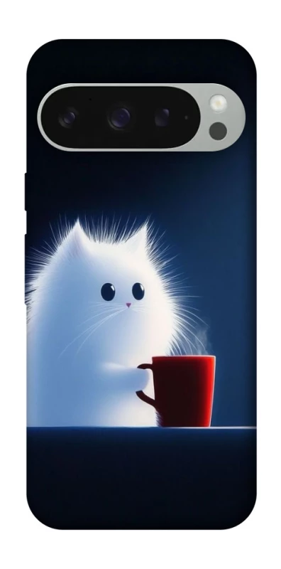 Чехол на Google Pixel 10 Pro XL Чехол кот с кофе фото 1 из 1