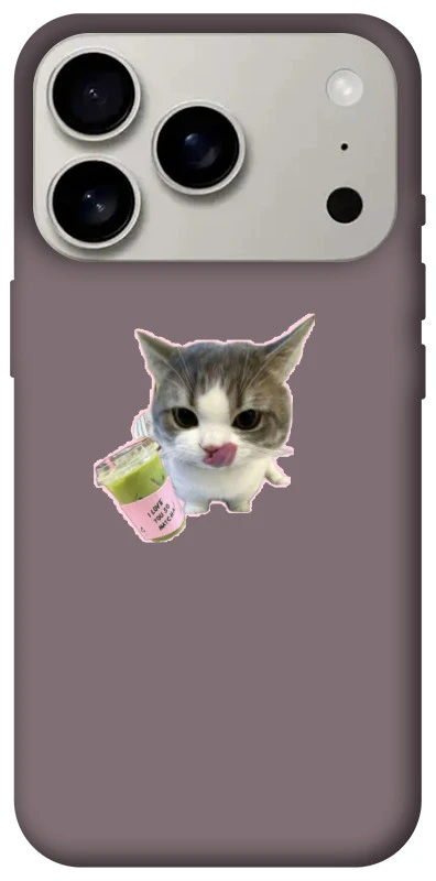 Чехол на Apple iPhone 17 Pro (6.3") cat matcha фото 1 из 1