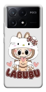 Чехол на Xiaomi Poco X6 Hello Kitty Labubu фото 1 из 1