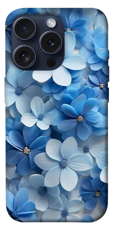 Чохол на Apple iPhone 15 Pro (6.1") Сині квіти фото 1 з 1