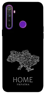 Чохол на Realme 5 Ukraine black map фото 1 з 1