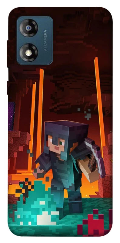 Чехол на Motorola Moto E13 Minecraft game adventure фото 1 из 1