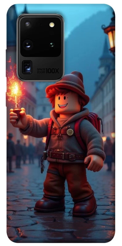Чохол на Samsung Galaxy S20 Ultra Roblox Fire Logo Blue Flames фото 1 з 1