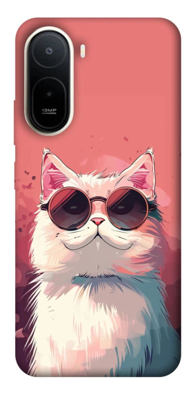 Чехол на Xiaomi Redmi A7 Pro 4G Сat with glasses фото 2 из 2
