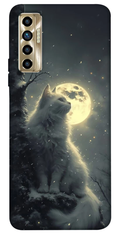Чехол на TECNO Camon 17P Кот под луной фото 1 из 1