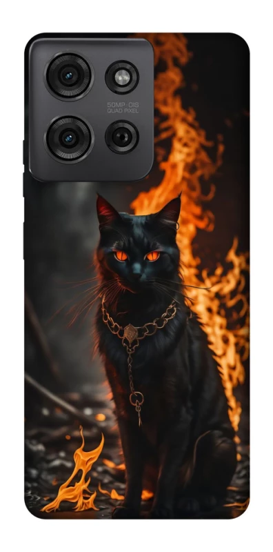 Чохол на Motorola Moto G75 Вогняний кіт фото 1 з 1