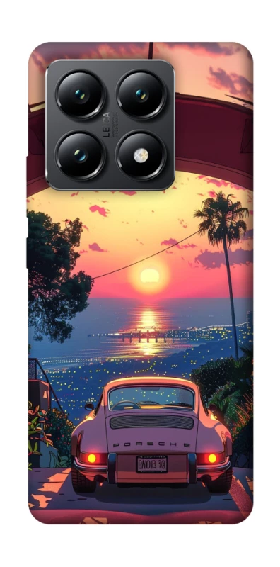 Чехол на Xiaomi 14T Porsche at sunset фото 1 из 1