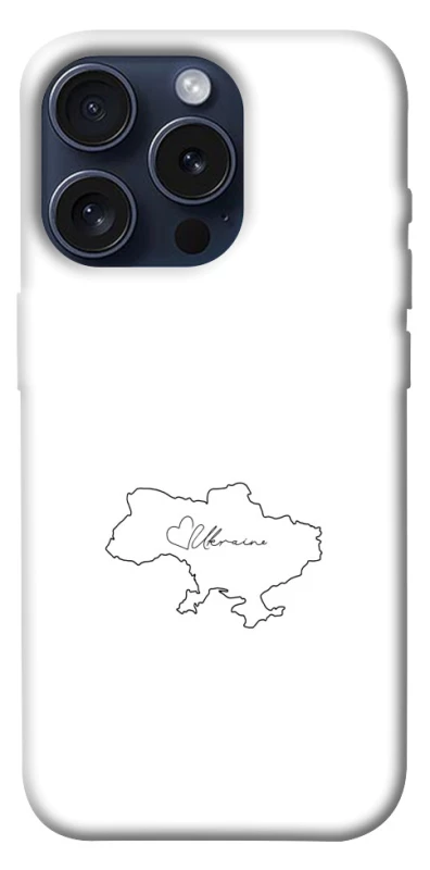 Чохол на Apple iPhone 15 Pro (6.1") Ukraine map фото 1 з 1