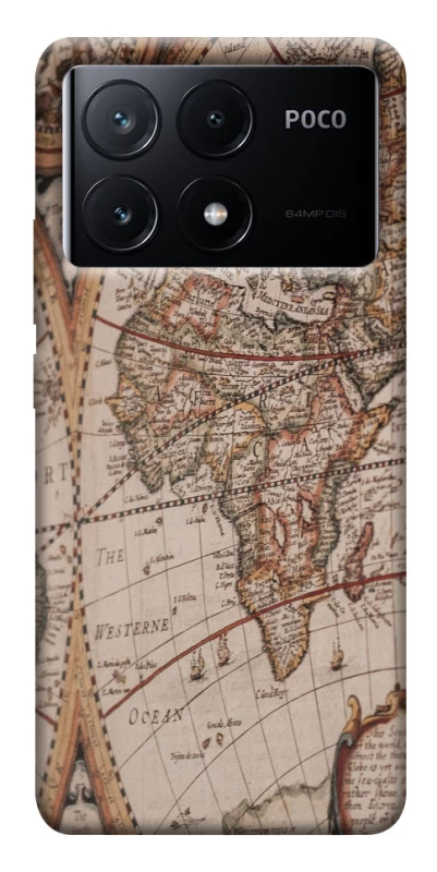 Чехол на Xiaomi Poco X6 Карта путешествий фото 1 из 1