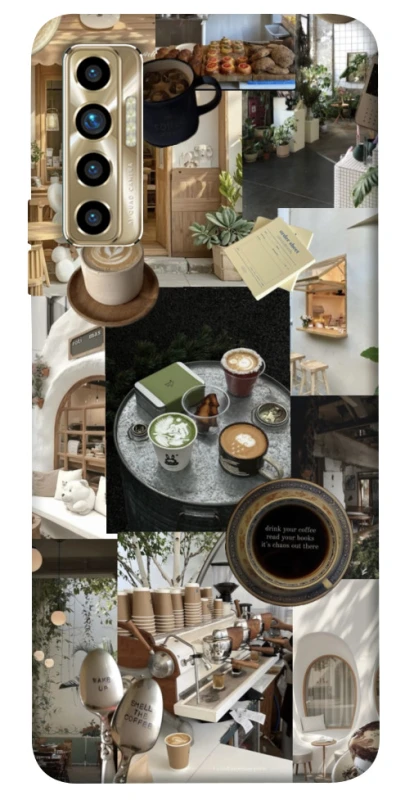 Чехол на TECNO Camon 17P Coffee collage ver.4 фото 1 из 1