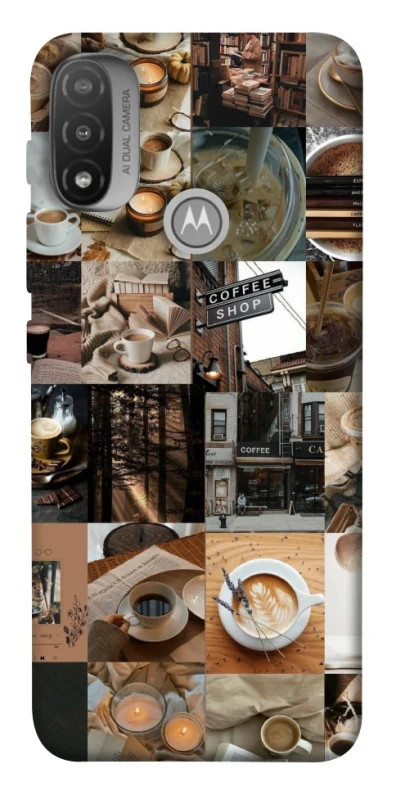 Чохол на Motorola Moto E20 Coffee collage ver.3 фото 1 з 1