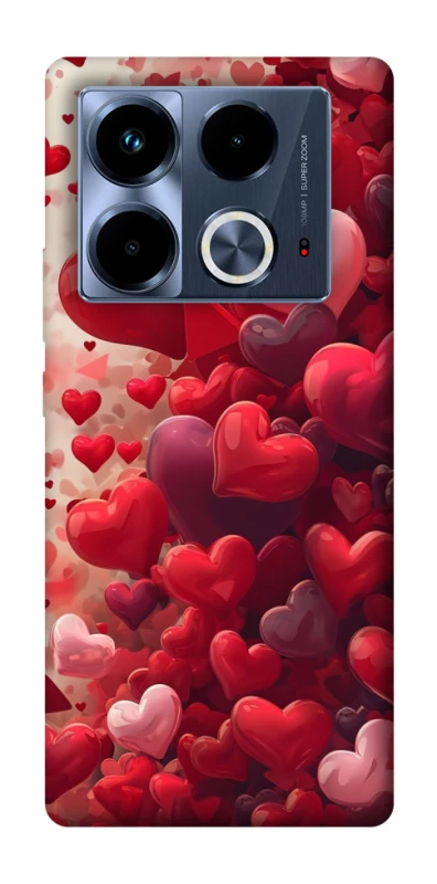 Чехол на Infinix Note 40 4G Many hearts фото 1 из 1