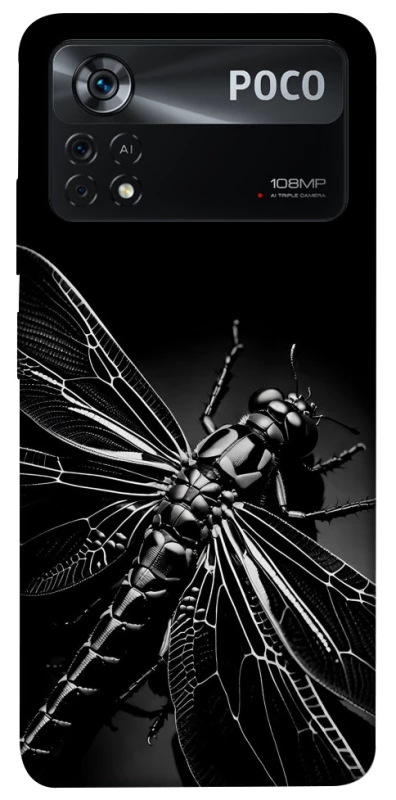 Чохол на Xiaomi Poco X4 Pro 5G Black dragonfly фото 1 з 1