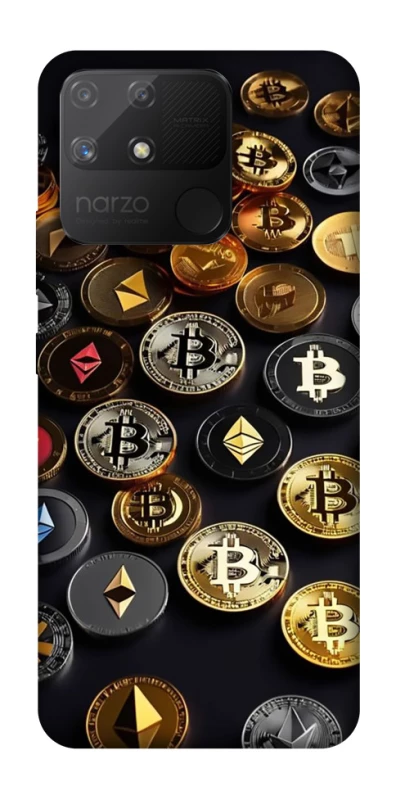 Чохол на Realme Narzo 50A Many coins фото 1 з 1