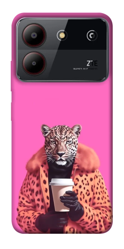 Чохол на ZTE Blade A54 4G Леопард з кавою фото 1 з 1
