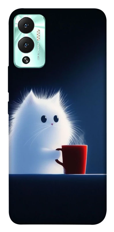 Чохол на Infinix Hot 12 Play Чохол кіт з кавою фото 1 з 1